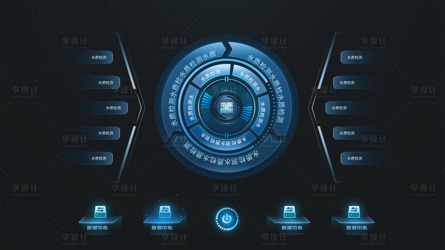 源文件下载【享设计】搜索编号：26100025676856294【智慧大楼可视化逻辑架构图】