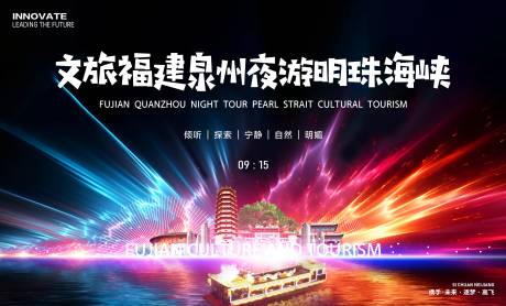 源文件下载【福建文旅游船夜游活动背景板】编号：74850025589843211