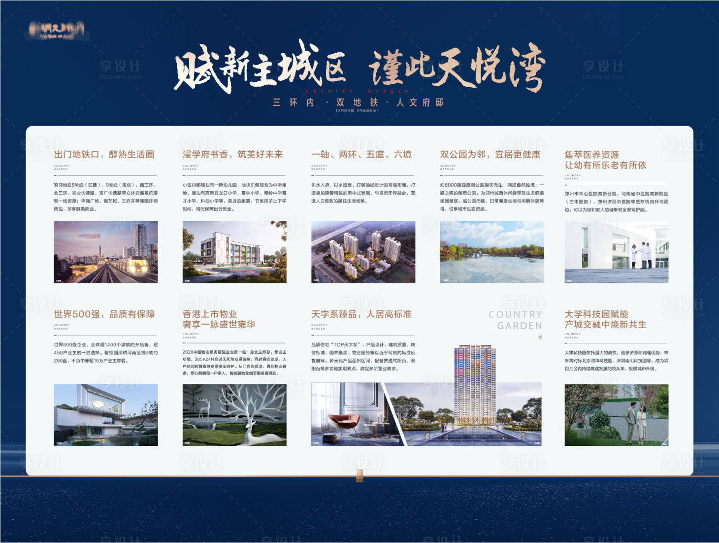 源文件下載【享設計】搜索編號：47070025704161316【8大理由配套品牌墻賣點海報展板】