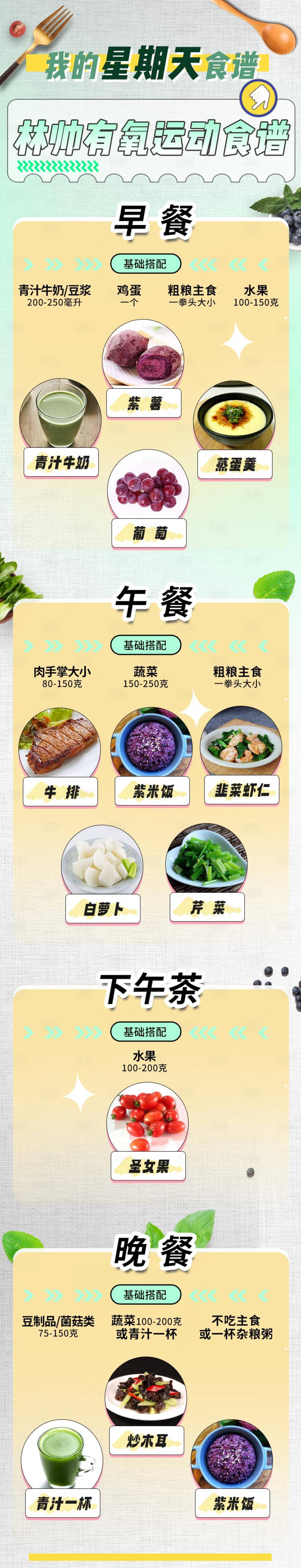 源文件下載【享設(shè)計(jì)】搜索編號(hào)：58870025712781036【有氧健身食譜長圖】