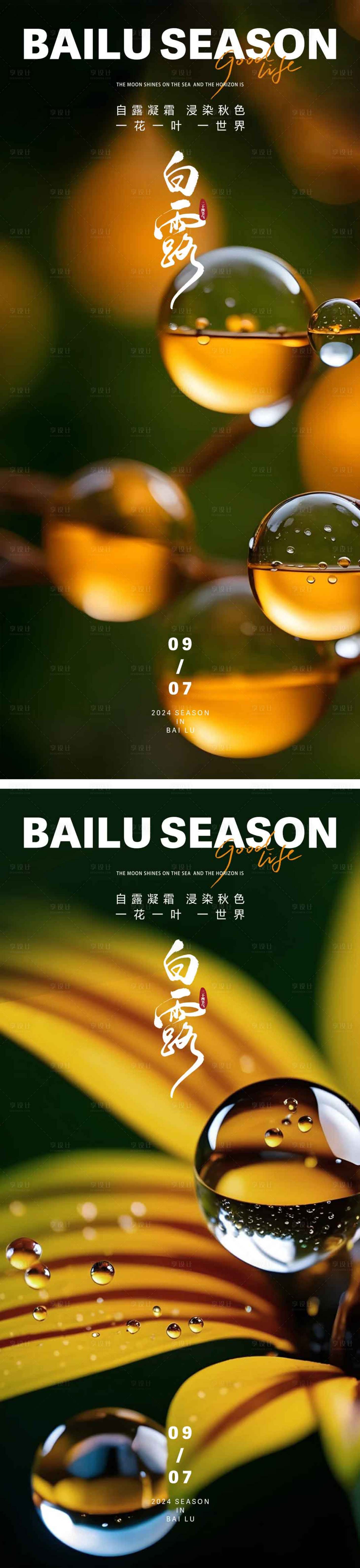 源文件下載【享設計】搜索編號：78920025914181541【白露節氣海報】