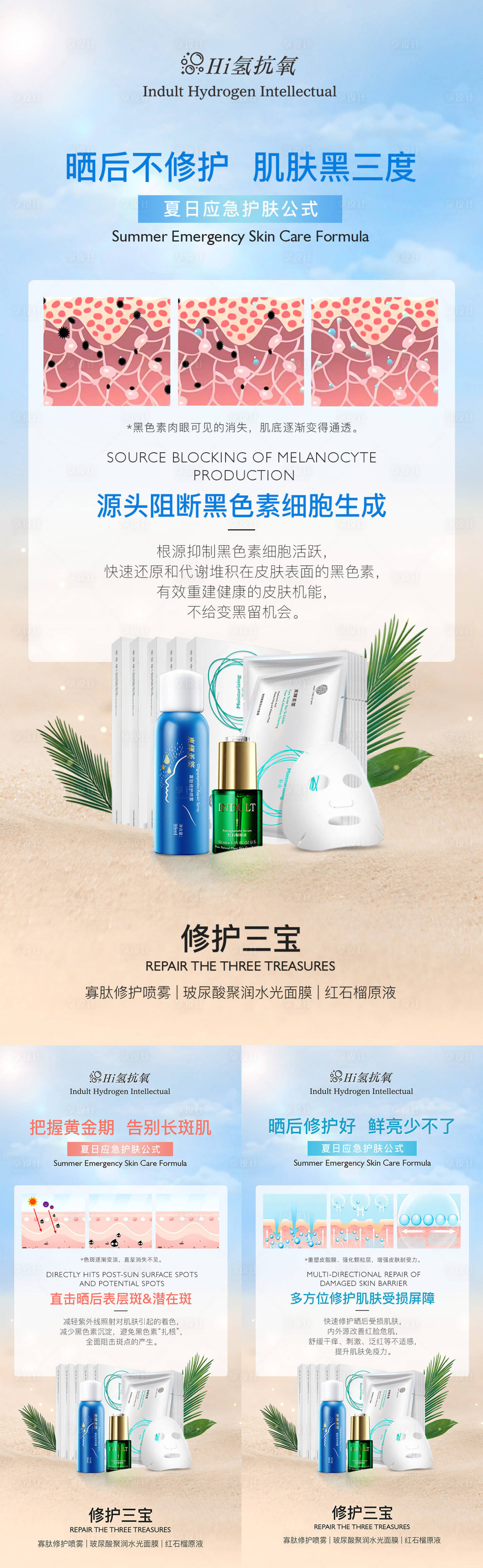 源文件下載【享設計】搜索編號：40030025567074154【修護肌膚系列海報】