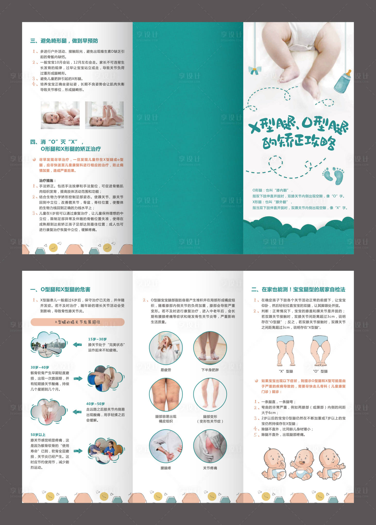源文件下載【享設計】搜索編號：77710025532227409【康復醫(yī)學科XO型腿三折頁】