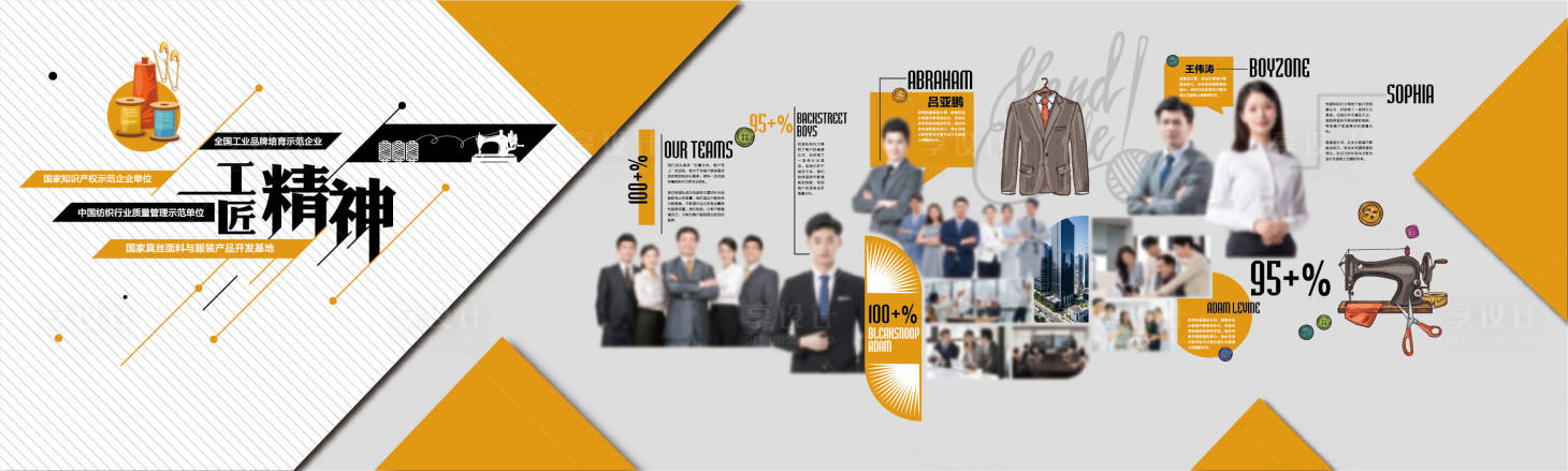 源文件下载【纺织行业品牌墙】编号：70050025971979349