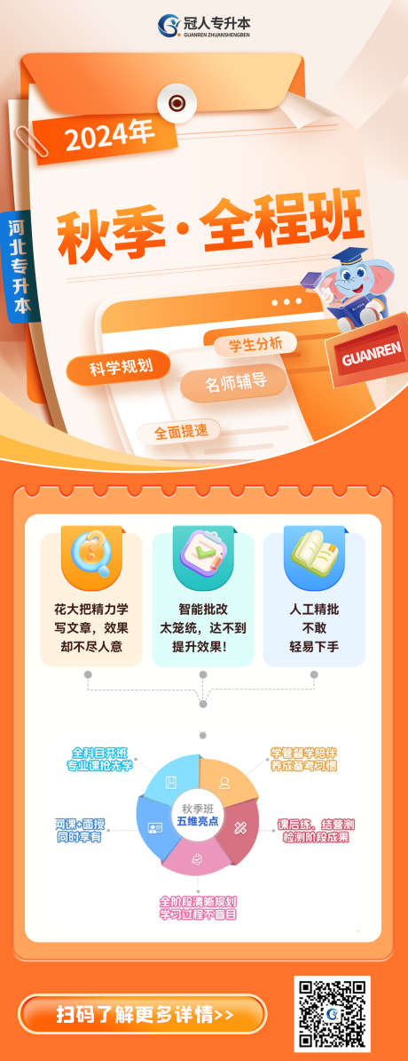 教育宣传秋季班开课海报