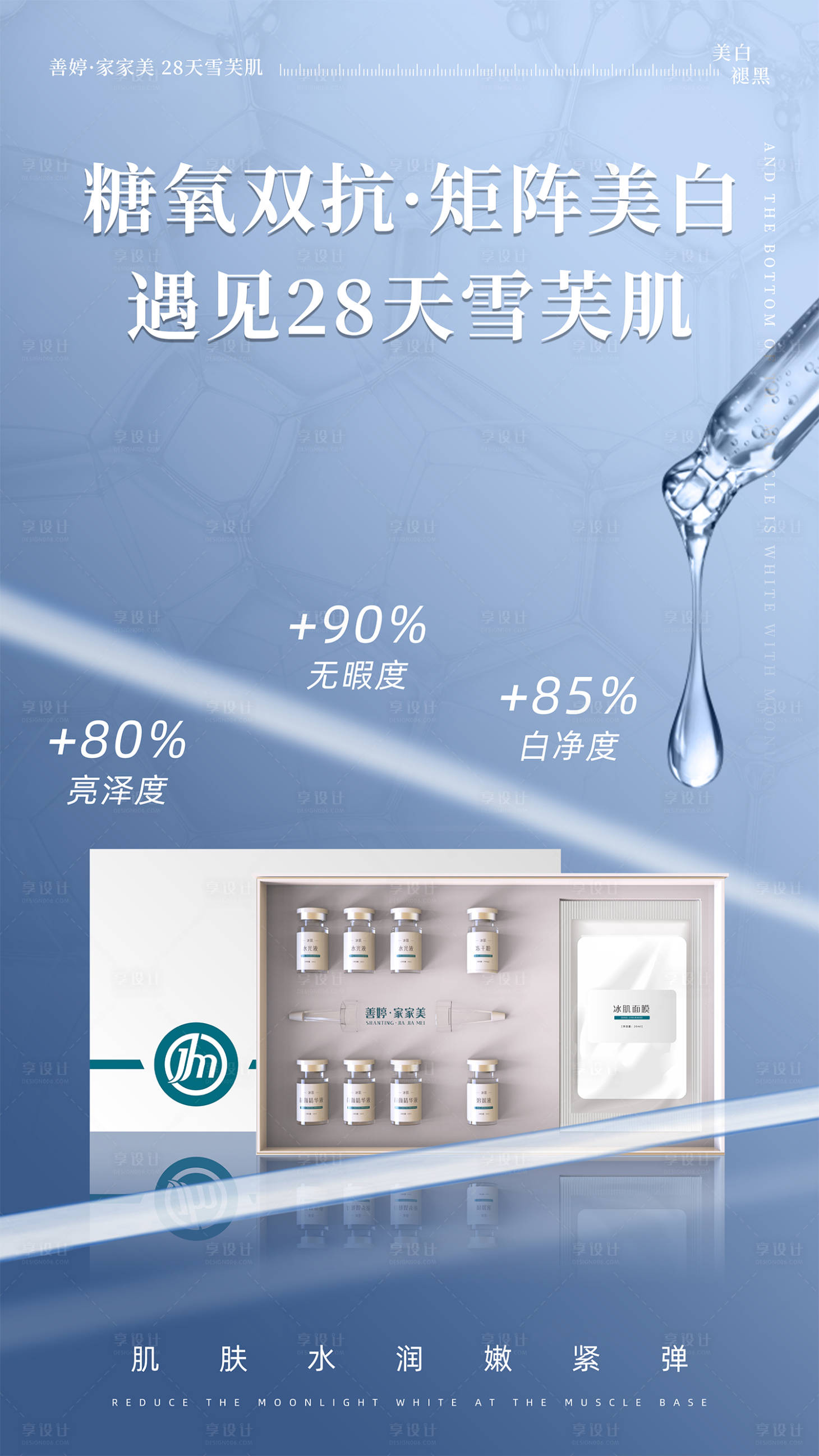 源文件下载【享设计】搜索编号：71430025917919065【轻医美美白海报】