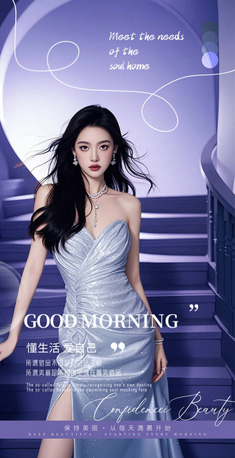 源文件下载【享设计】搜索编号：20540025659445417【早安图美业海报】