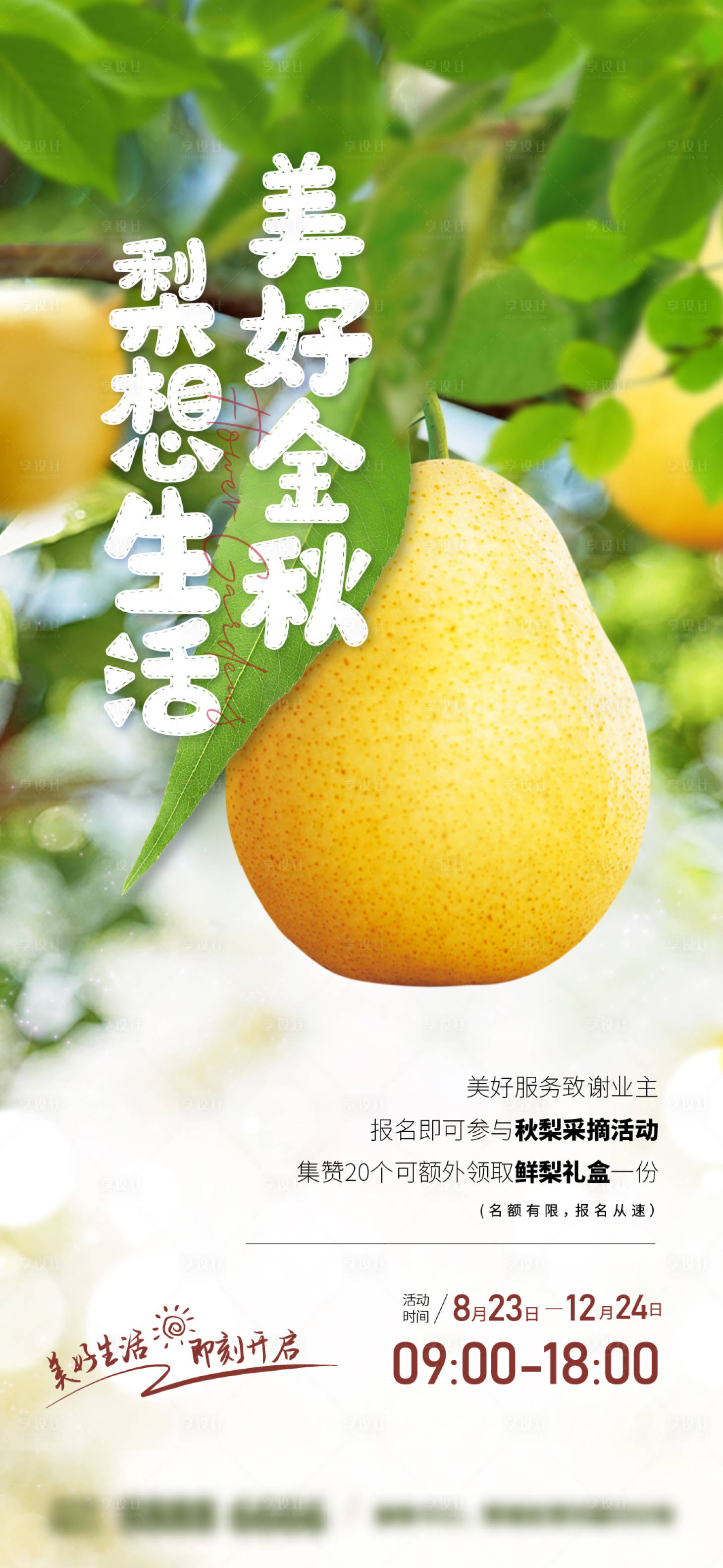 源文件下載【享設計】搜索編號：26480025869527259【秋梨禮品海報】