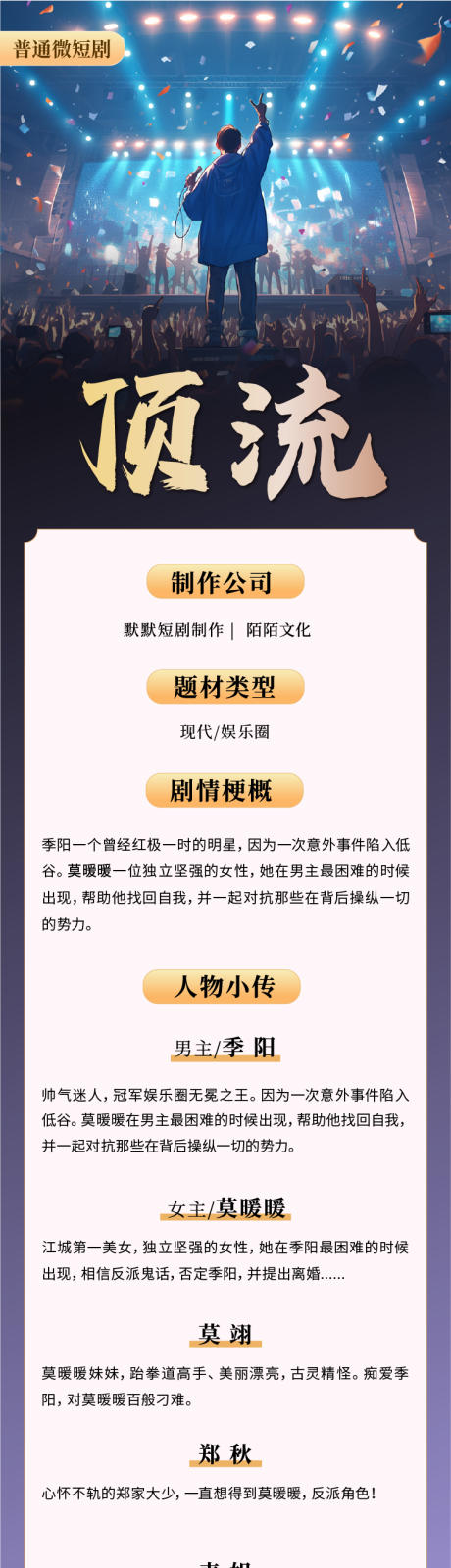 源文件下载【享设计】搜索编号：87560026001709909【顶流微短剧宣传海报长图】
