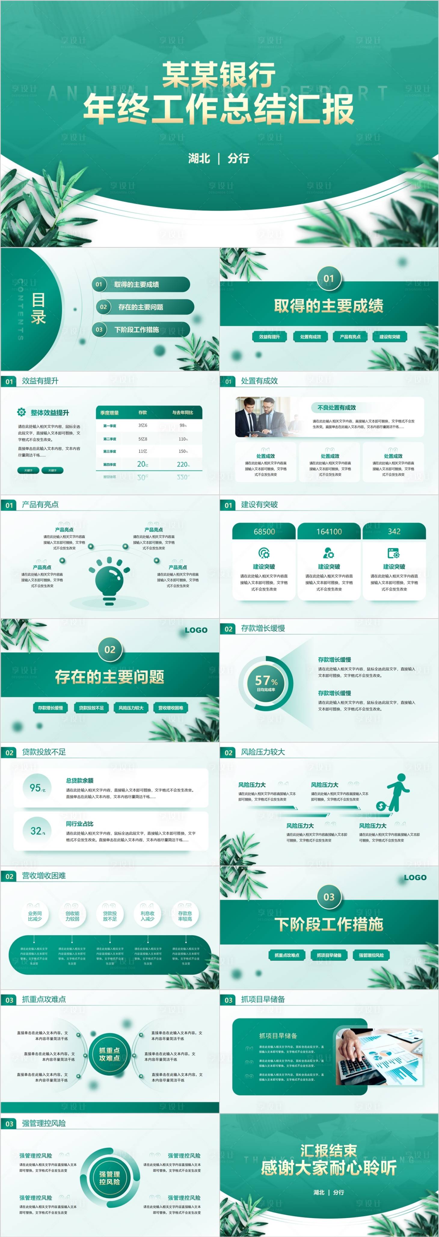 源文件下載【享設(shè)計(jì)】搜索編號(hào)：47520025910242921【銀行年終工作總結(jié)匯報(bào)PPT】