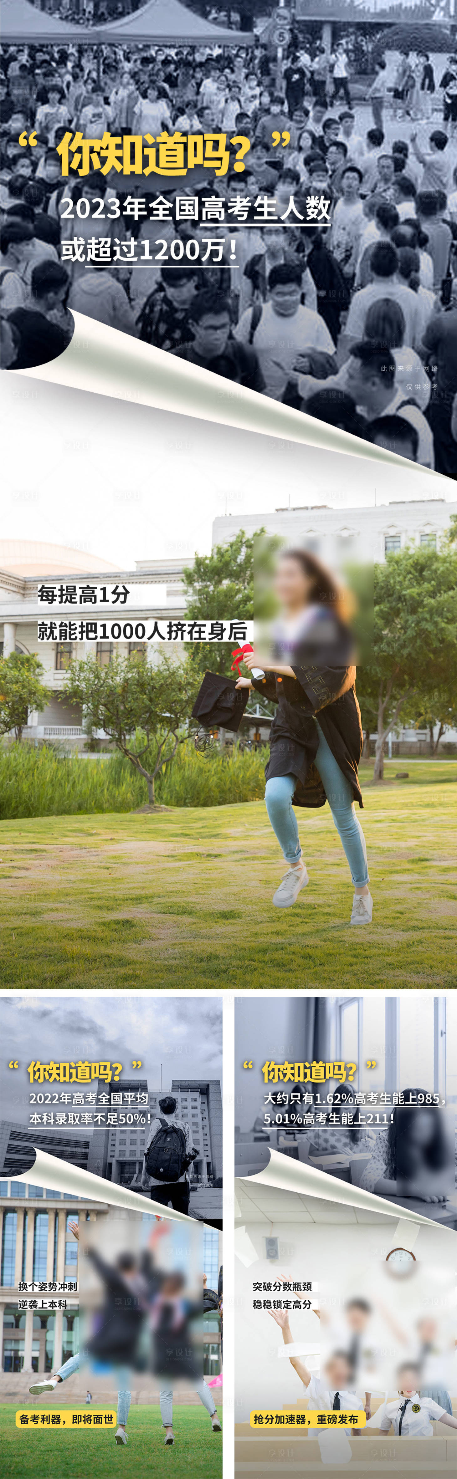 源文件下载【享设计】搜索编号：80710025964993469【教育痛点对比海报】