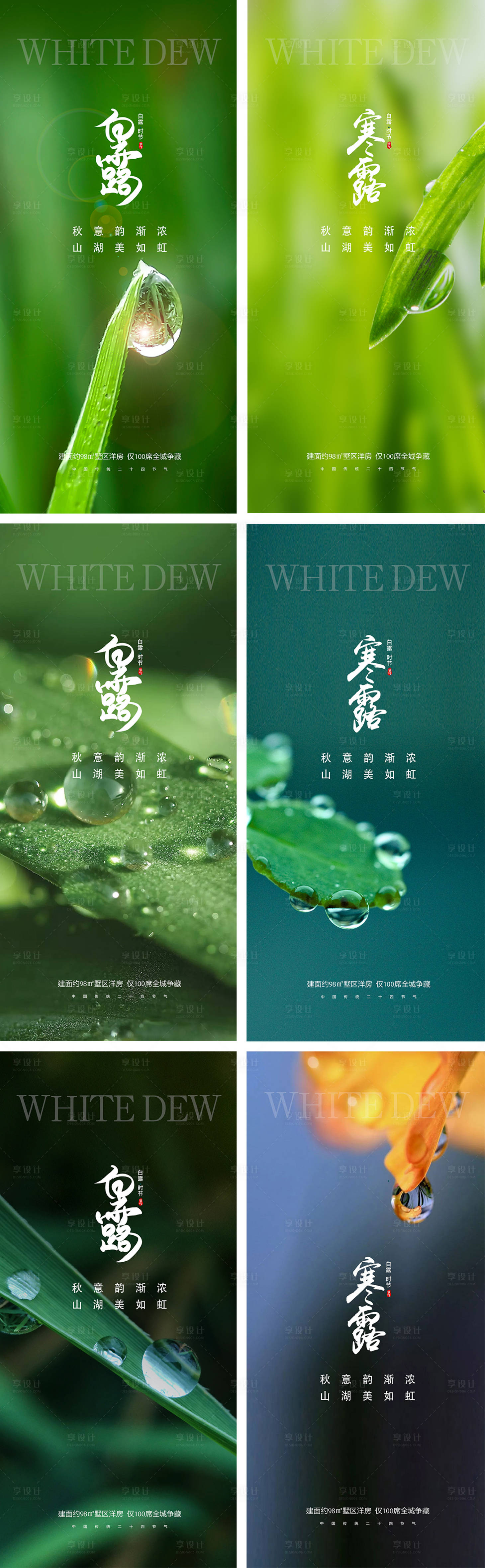 源文件下載【享設計】搜索編號：49870025991484042【白露寒露節氣系列海報】