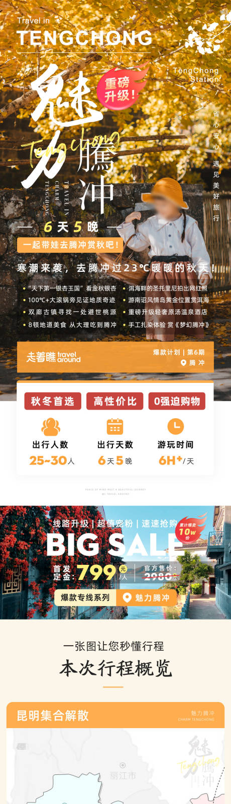 魅力腾冲云南腾冲旅游详情页长图