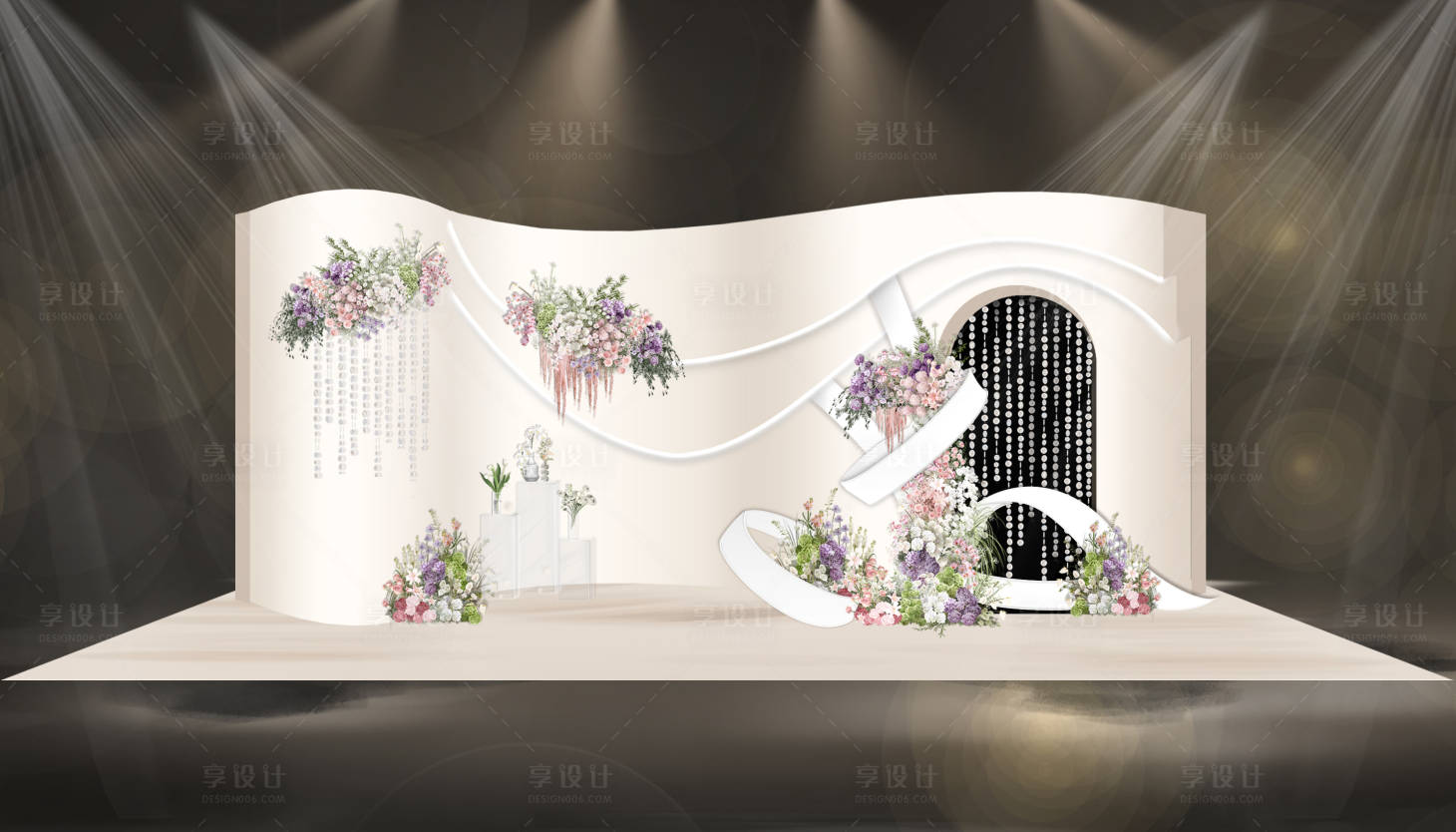 源文件下載【享設(shè)計(jì)】搜索編號：49080025981325454【香檳色韓式婚禮美陳】