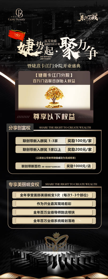 源文件下载【医美黑金招商卡项海报】编号：76170025740972590