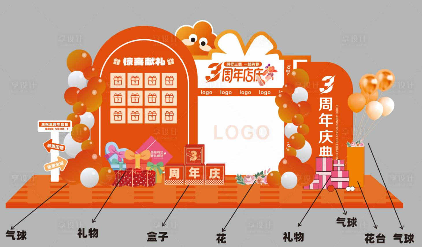 源文件下載【享設計】搜索編號：84380025587989299【周年慶美陳設計】