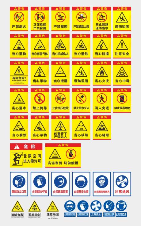 工厂警示牌