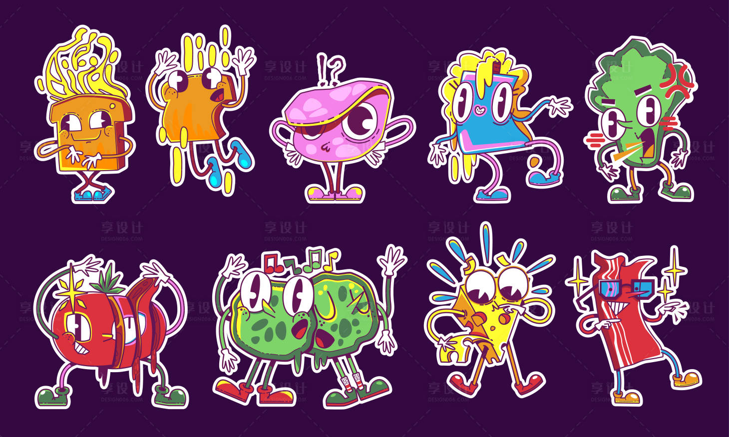 源文件下载【享设计】搜索编号：48960025560866892【食物系列贴纸icon】