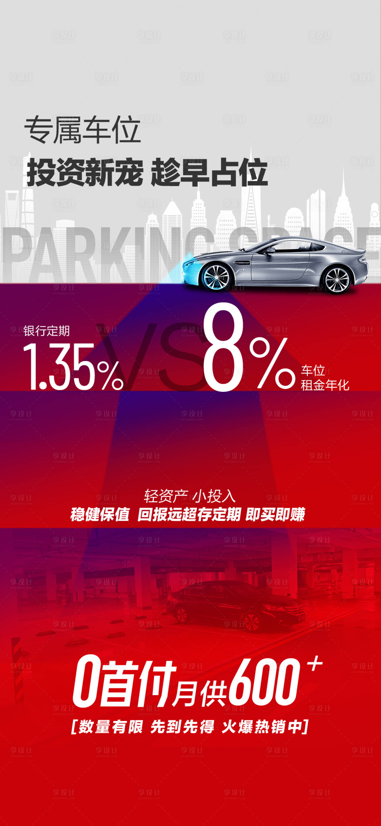 源文件下载【享设计】搜索编号：93100025778893445【车位投资海报】