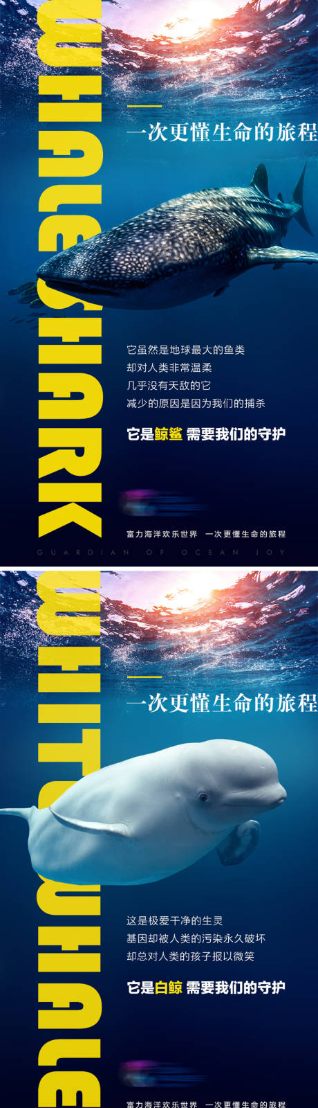 源文件下载【海洋世界系列海报】编号：30340025673784965
