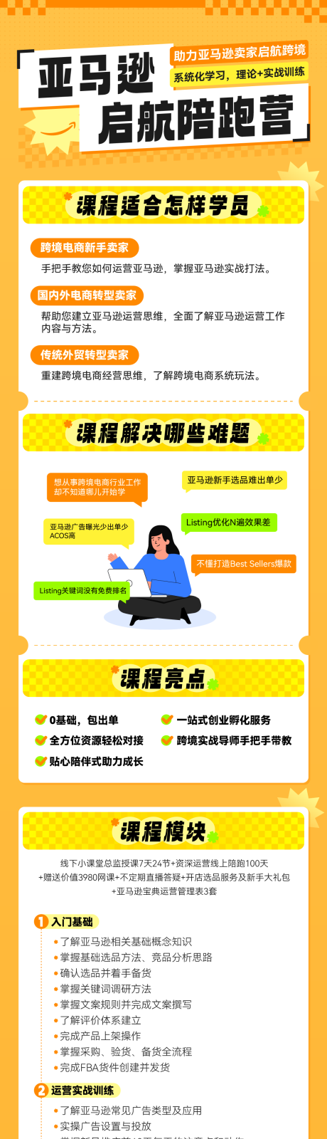 源文件下載【享設計】搜索編號：60510025566186833【亞馬遜培訓課程長圖】