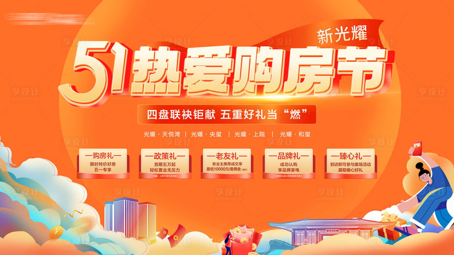 源文件下載【五一購房節海報】編號：88110025948876451