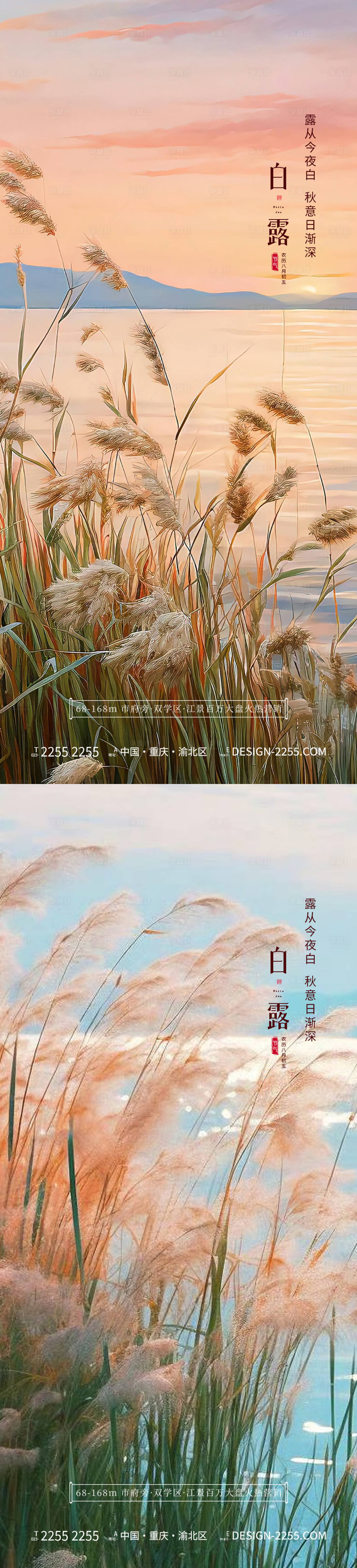 源文件下载【享设计】搜索编号：74660025466352909【地产白露节气海报】