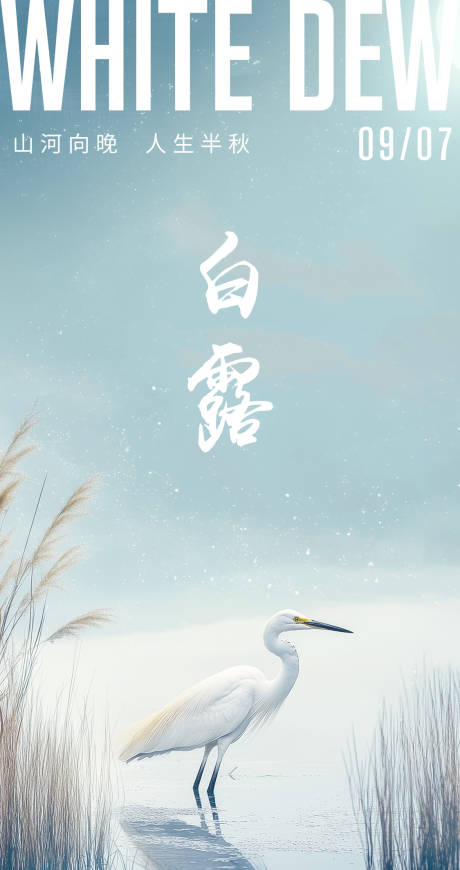 源文件下载【享设计】搜索编号：47140025918812185【白露节气海报】