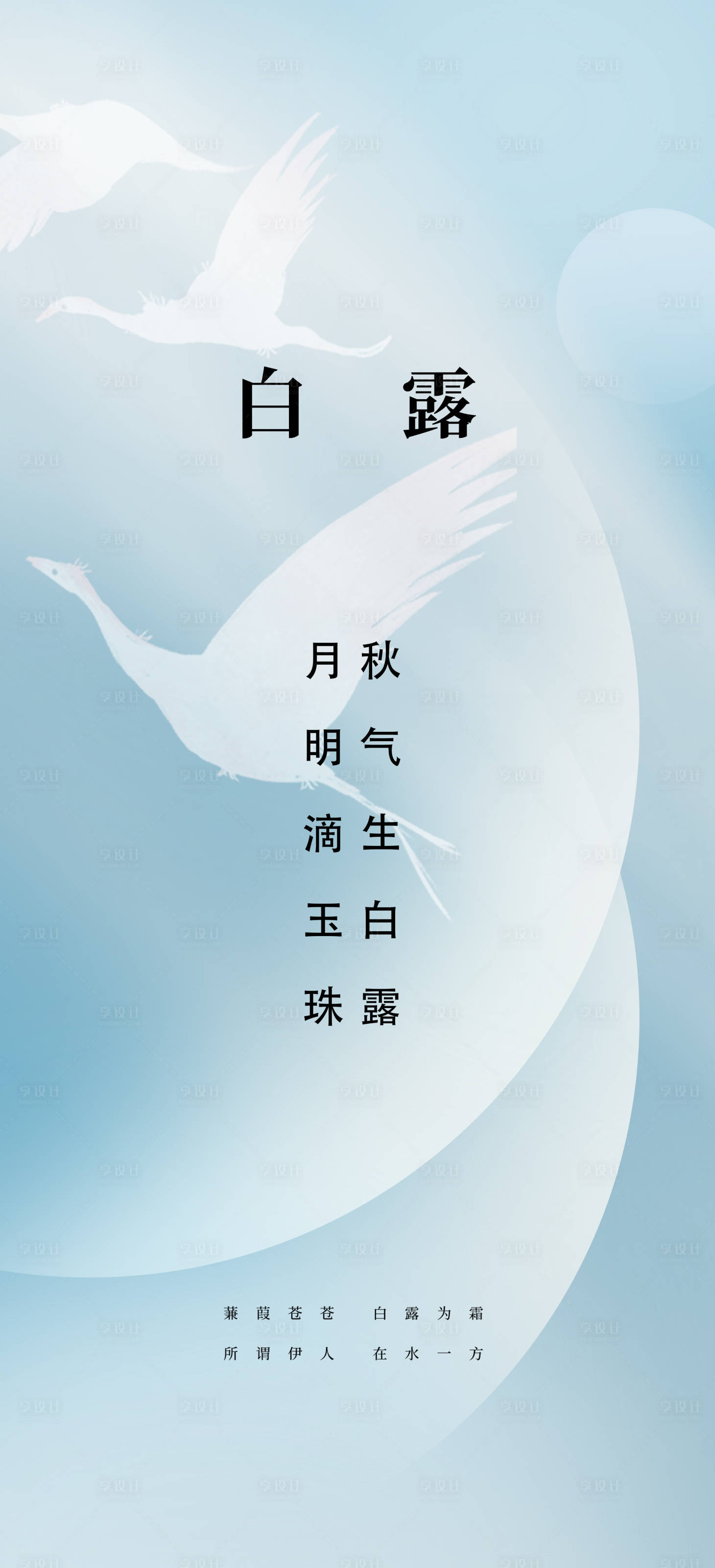 源文件下载【二十四节气白露节气海报】编号：71780025932131460