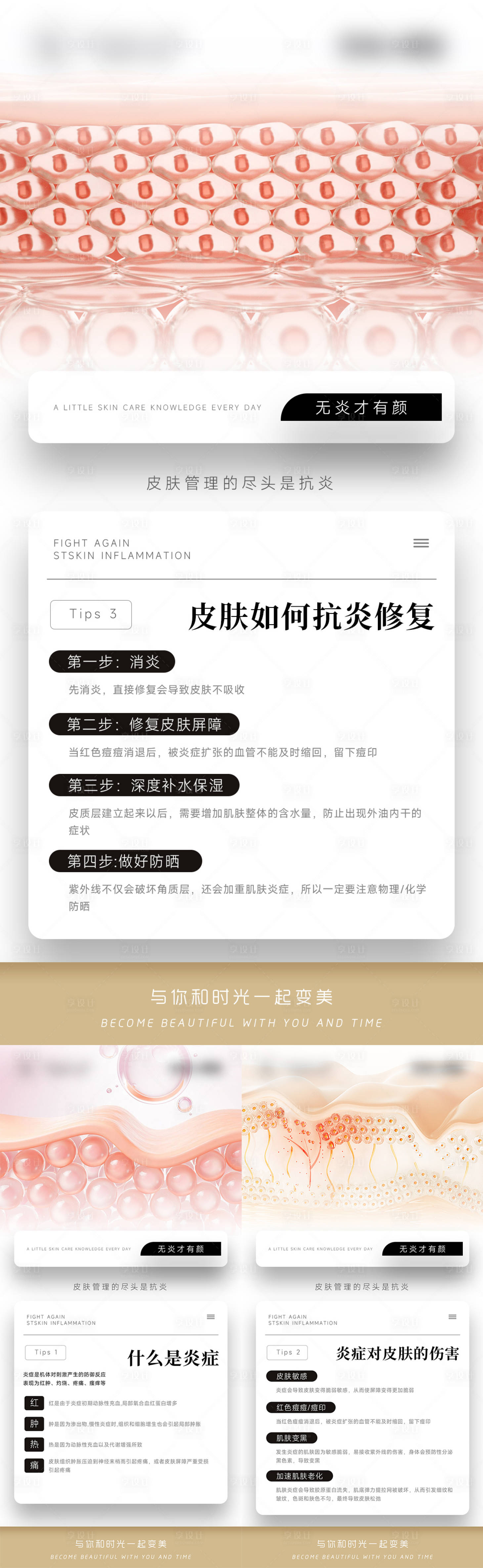 源文件下载【享设计】搜索编号：28000025754922360【医美美容皮肤炎症科普知识海报】