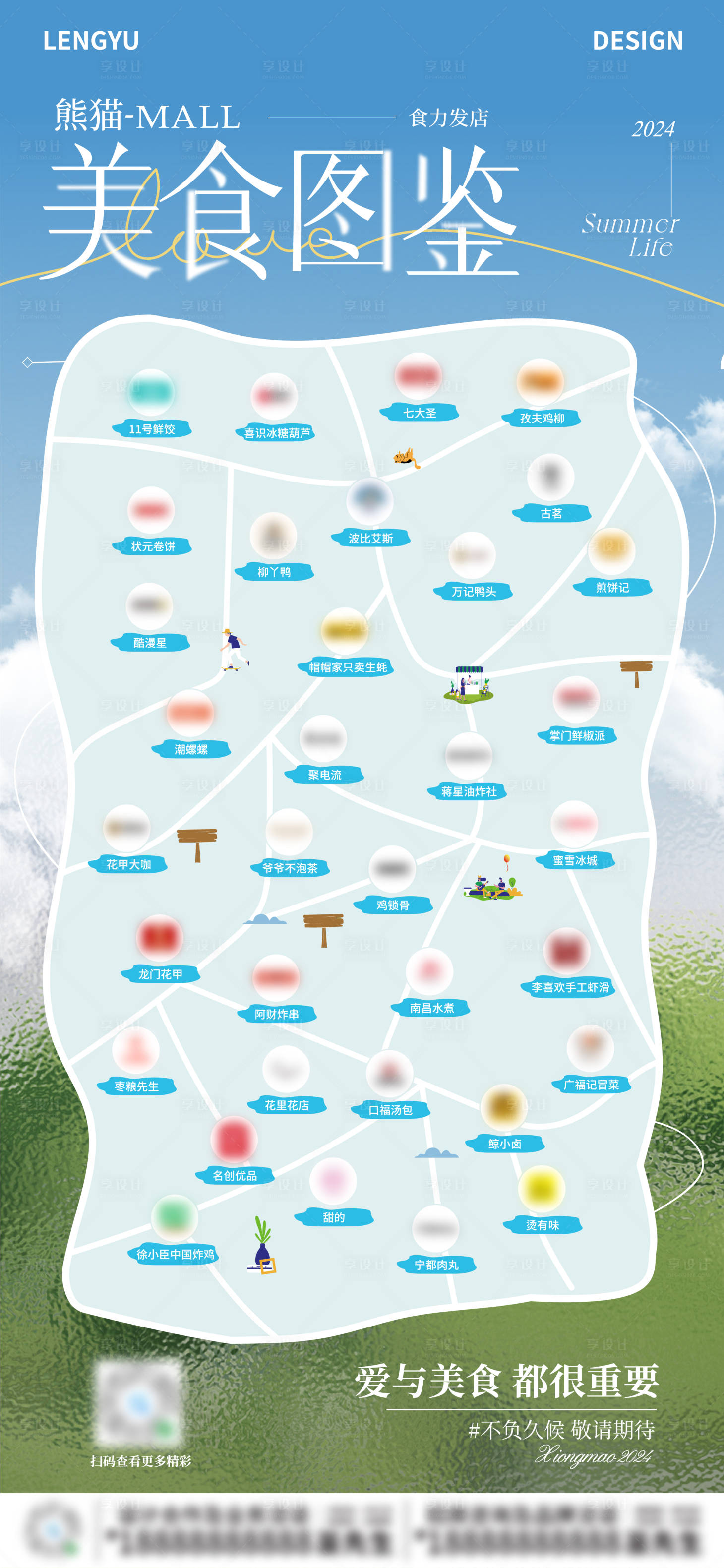 源文件下載【商業美食地圖美食圖鑒宣傳海報】編號：92160025889058877