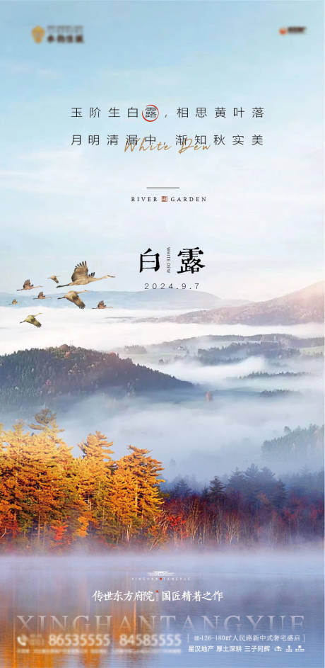 源文件下载【享设计】搜索编号：45040025634172894【地产白露海报】
