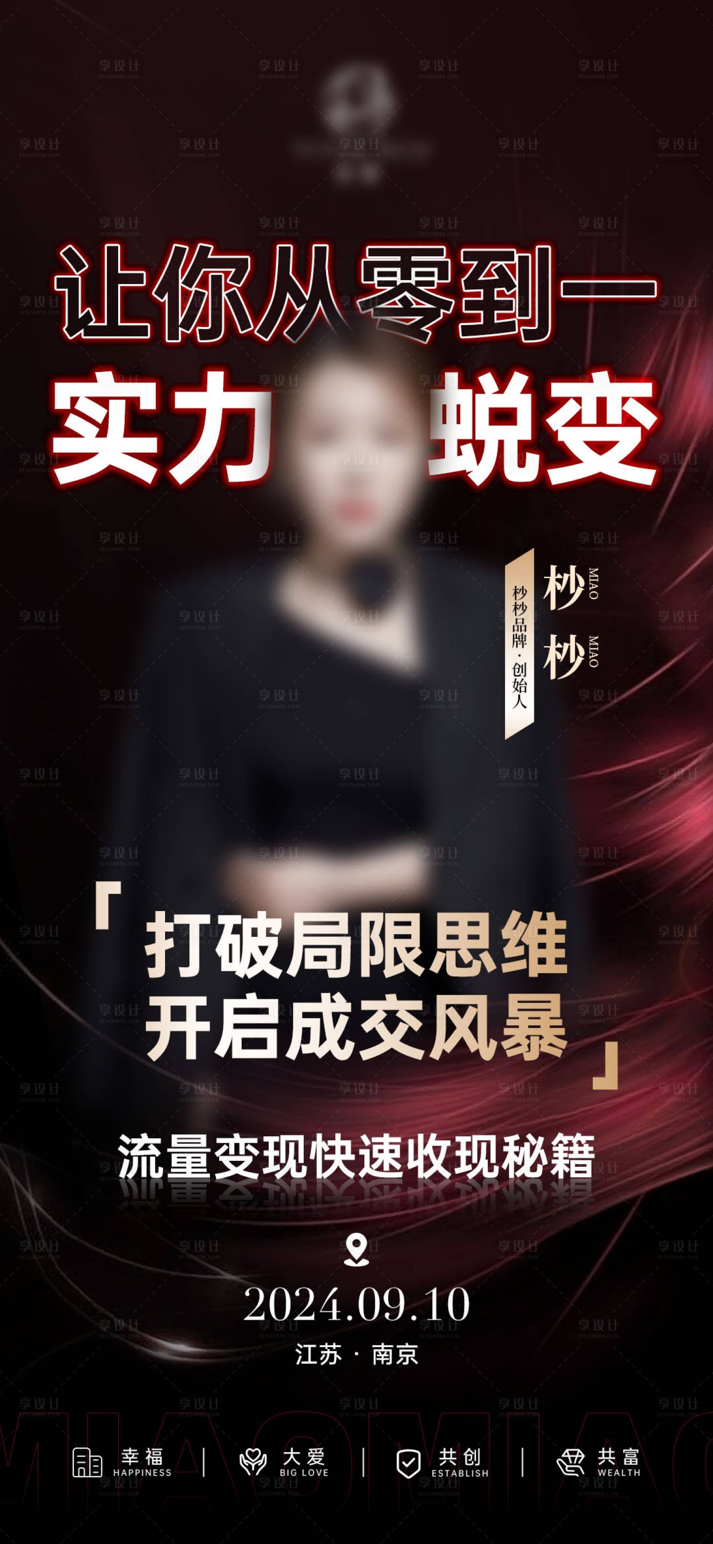 源文件下載【享設(shè)計(jì)】搜索編號：46450025980068545【醫(yī)美美業(yè)沙龍會微商講師人物海報(bào)】