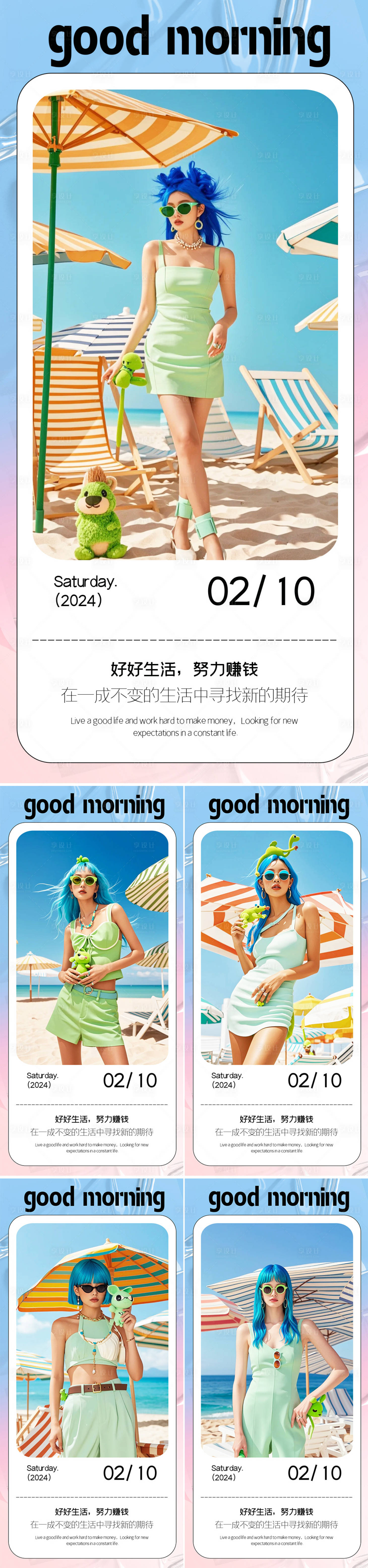 源文件下載【享設計】搜索編號：17410025758466247【早安圖系列海報】