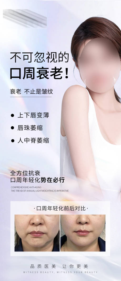 源文件下载【口周抗衰宣传海报】编号：83640025888749499