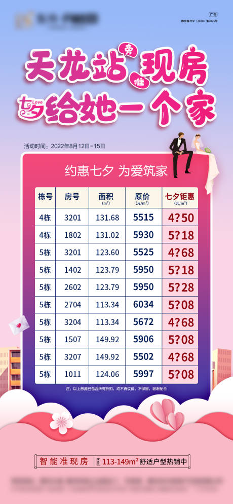 七夕特价房微信图