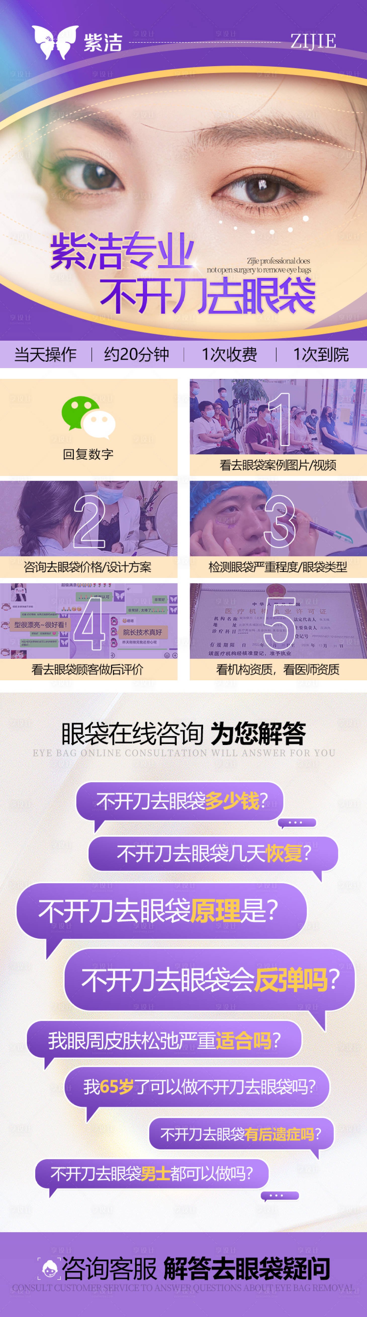 源文件下載【享設計】搜索編號：97290025634693028【紫潔專業不開刀去眼袋】