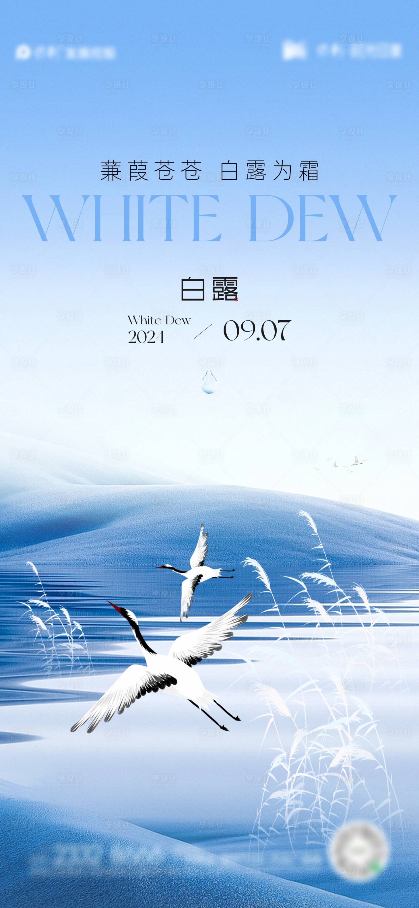 源文件下载【享设计】搜索编号：80780025969406730【白露节气海报】