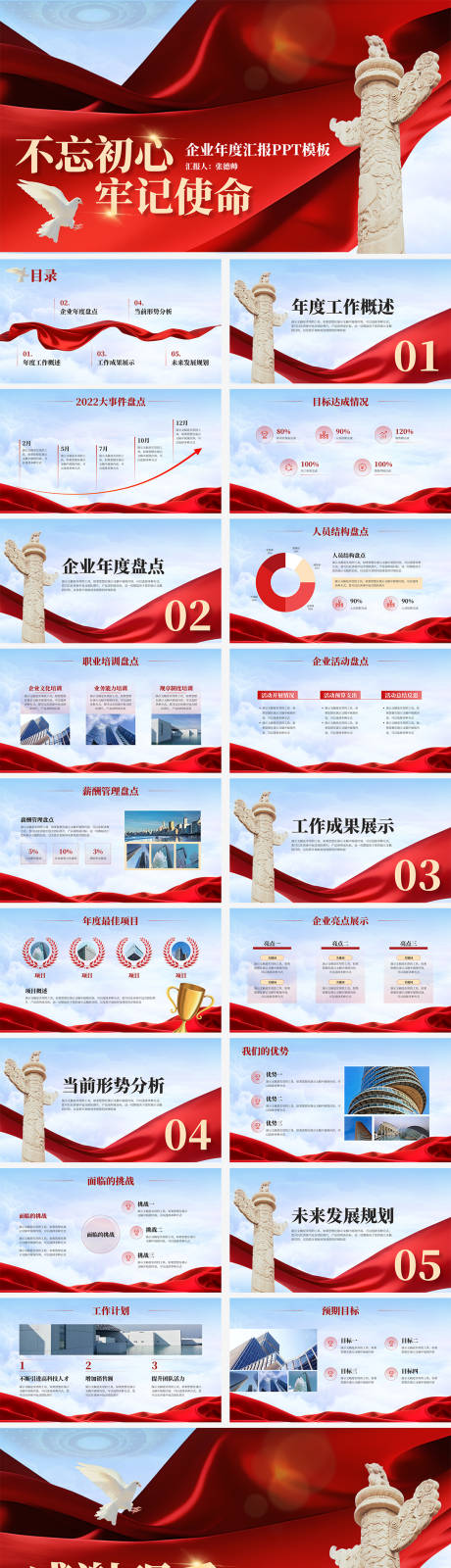 源文件下载【企业年度汇报工作汇报总结PPT】编号：46710025966464671