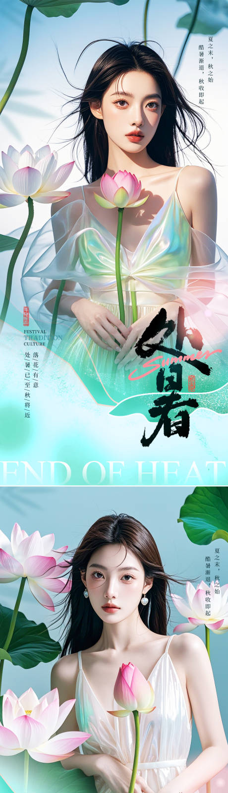 源文件下载【享设计】搜索编号：93530025720536391【处暑节气海报】