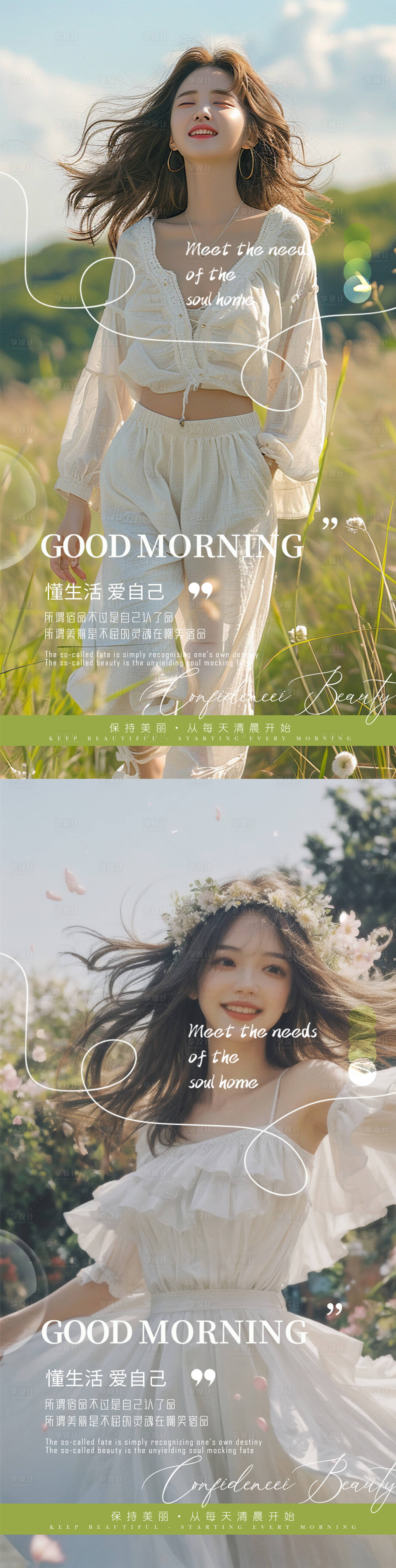 源文件下载【享设计】搜索编号：85600025675811315【早安医美海报】