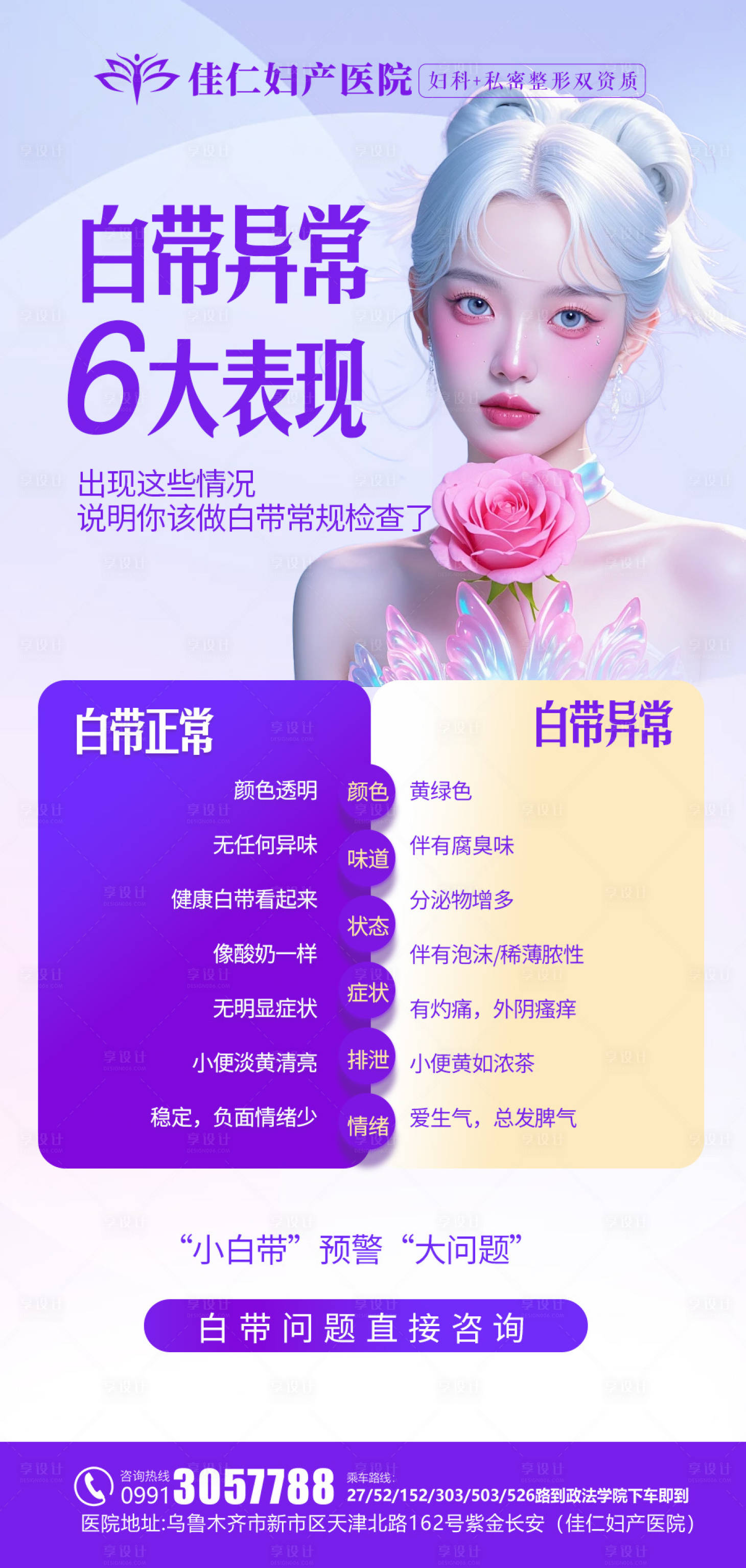 源文件下載【享設(shè)計】搜索編號：97770025754784967【婦科私密醫(yī)美科普宣傳海報】