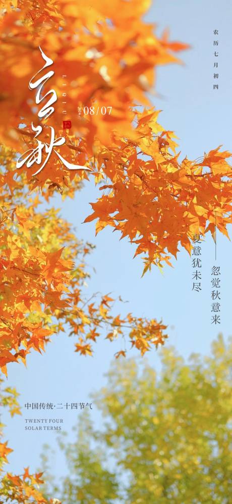 源文件下载【立秋海报】编号：84490025477235066