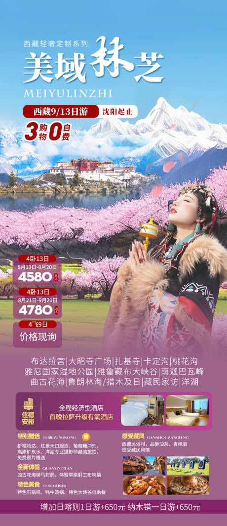 源文件下载【美域林芝旅游海报】编号：14140025795174540