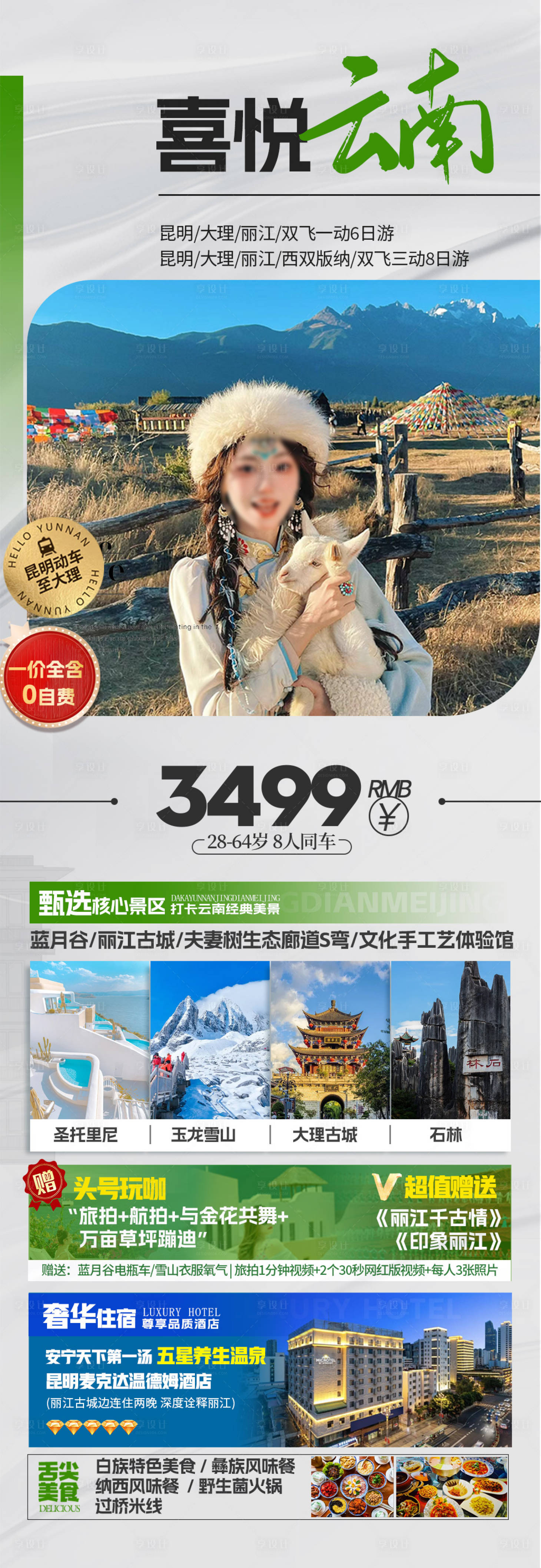 源文件下载【享设计】搜索编号：20380025468027219【云南旅游版纳旅游长图】