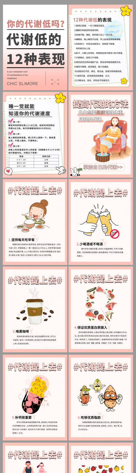 源文件下載【享設(shè)計】搜索編號：22370025956838527【代謝科普海報】