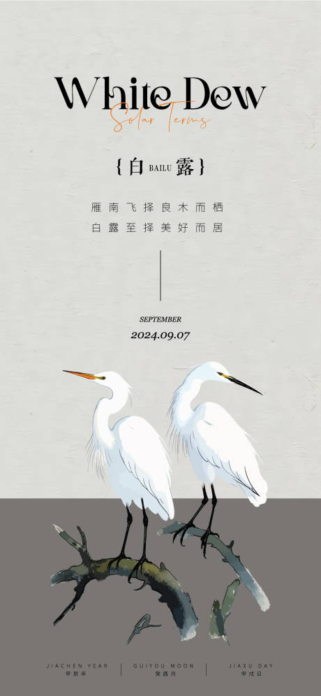 源文件下载【白露海报】编号：14870025851436634