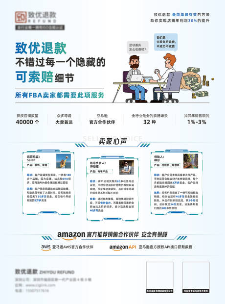 亚马逊退款金融宣传海报