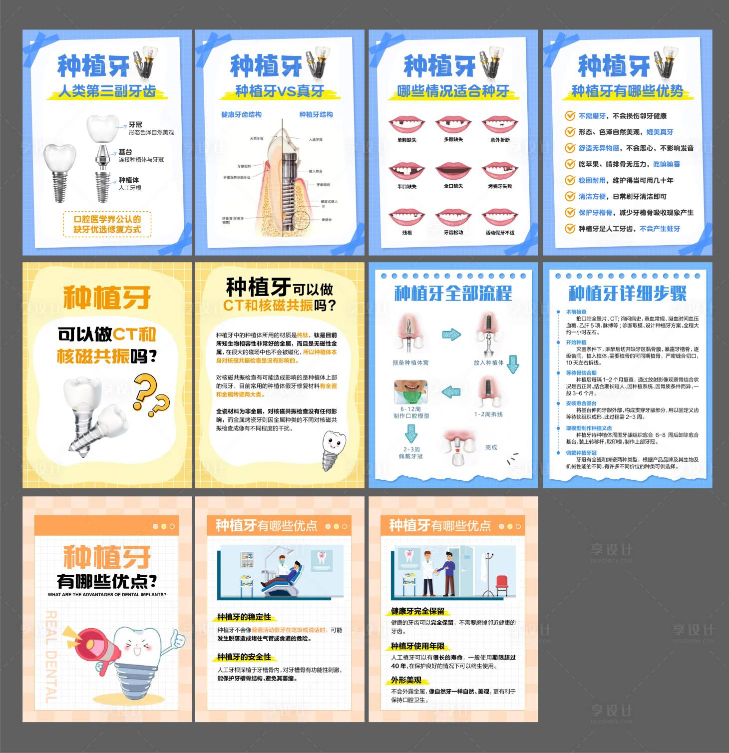源文件下載【享設計】搜索編號：81930025966128103【種植牙科普海報】