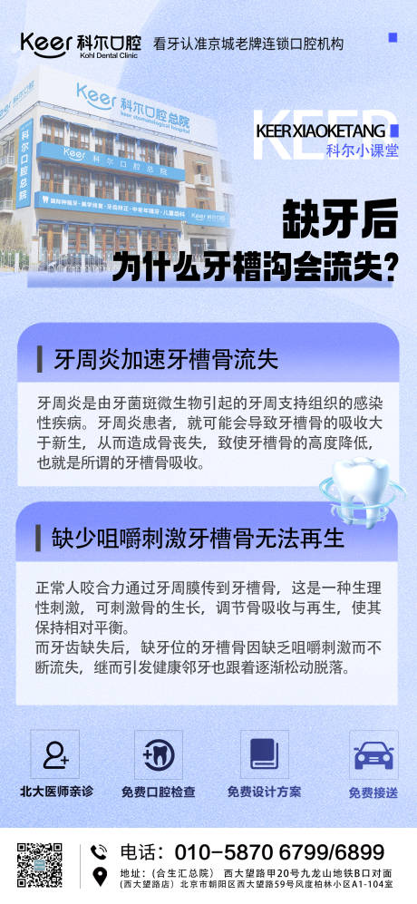 长期缺牙危害海报